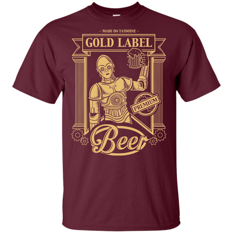 T-Shirts Maroon / YXS Gold Label Beer Youth T-Shirt