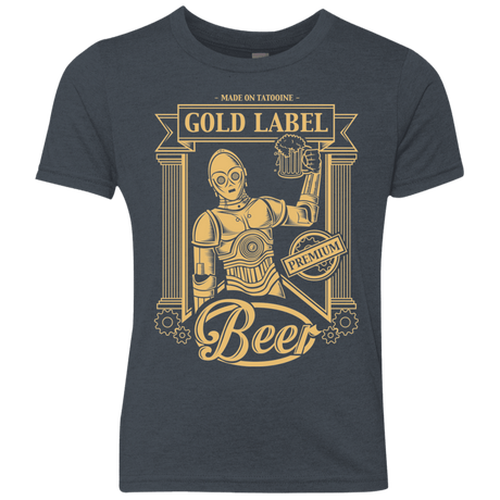 T-Shirts Vintage Navy / YXS Gold Label Beer Youth Triblend T-Shirt