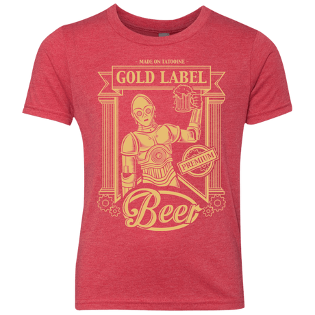 T-Shirts Vintage Red / YXS Gold Label Beer Youth Triblend T-Shirt