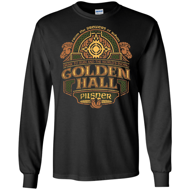 T-Shirts Black / S Golden Hall Pilsner Men's Long Sleeve T-Shirt