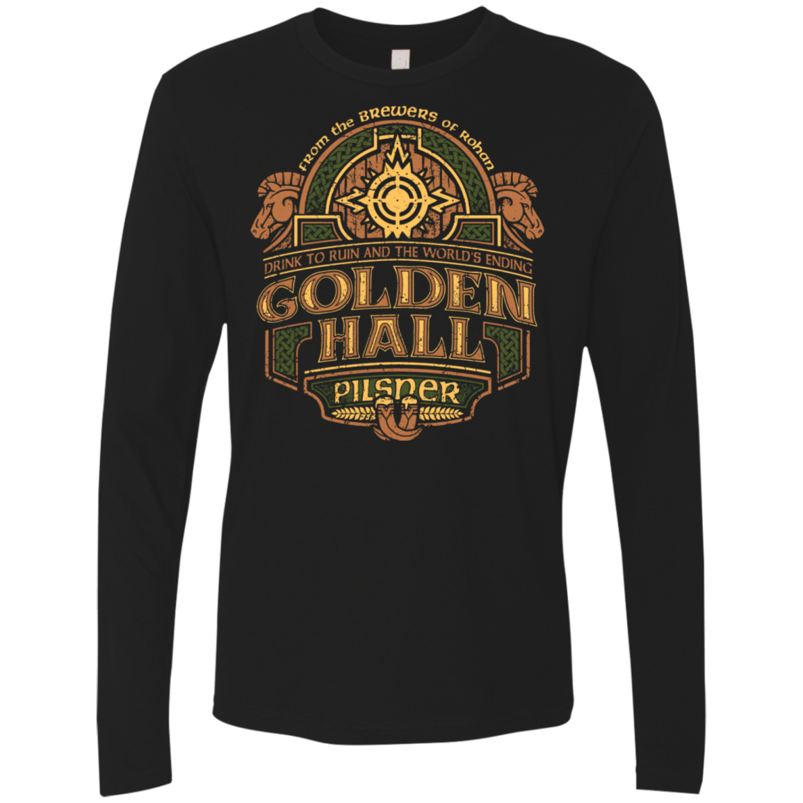 T-Shirts Black / S Golden Hall Pilsner Men's Premium Long Sleeve