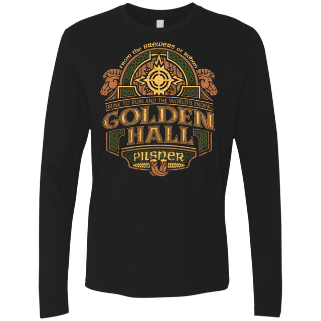 T-Shirts Black / S Golden Hall Pilsner Men's Premium Long Sleeve