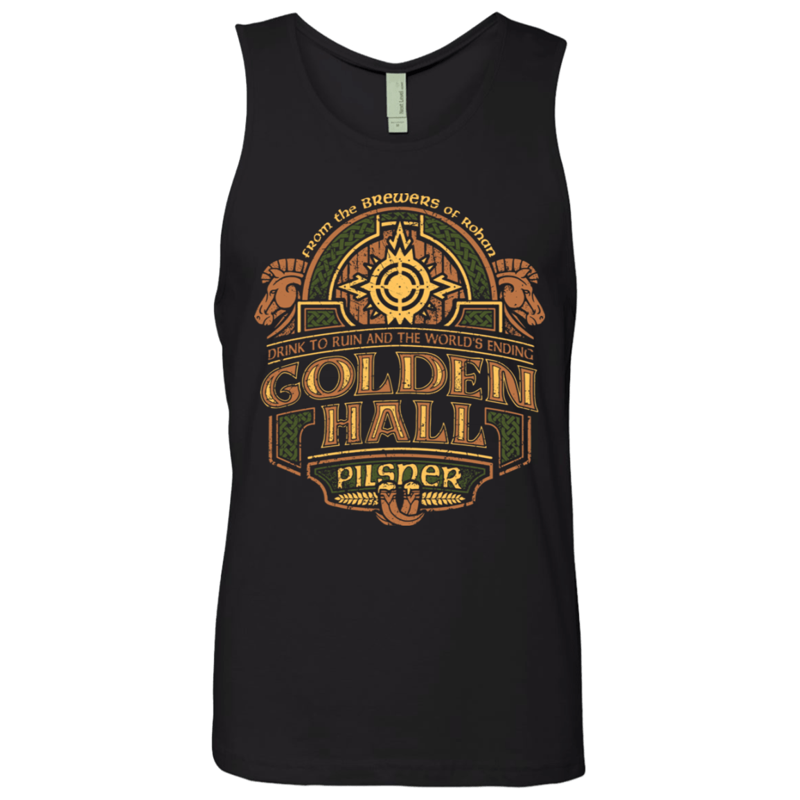 T-Shirts Black / S Golden Hall Pilsner Men's Premium Tank Top