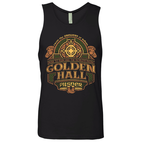 T-Shirts Black / S Golden Hall Pilsner Men's Premium Tank Top