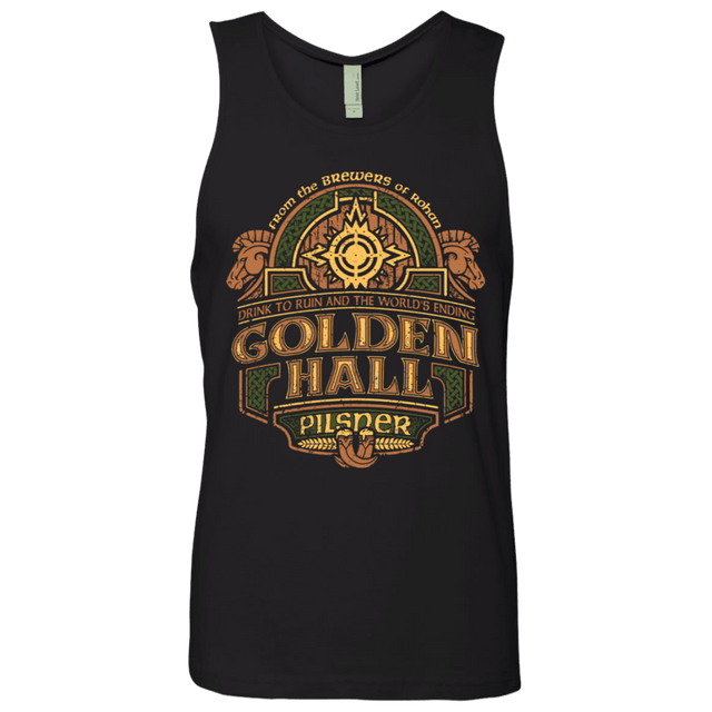 T-Shirts Black / S Golden Hall Pilsner Men's Premium Tank Top