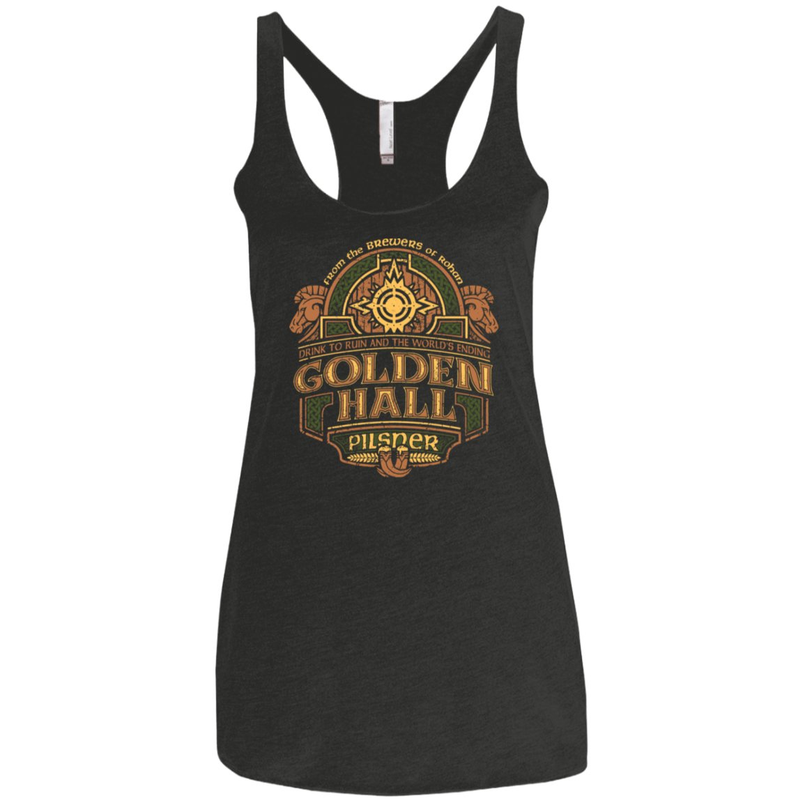 T-Shirts Vintage Black / X-Small Golden Hall Pilsner Women's Triblend Racerback Tank