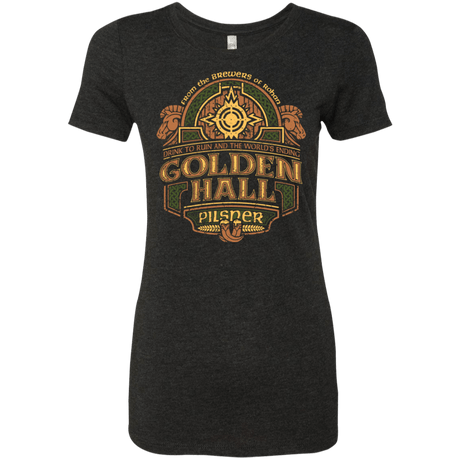 T-Shirts Vintage Black / S Golden Hall Pilsner Women's Triblend T-Shirt