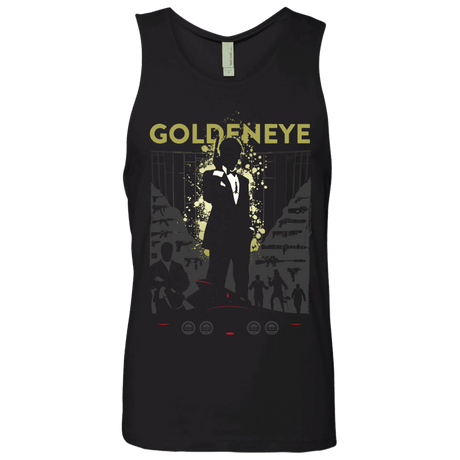 T-Shirts Black / S Goldeneye Men's Premium Tank Top