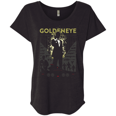 T-Shirts Vintage Black / X-Small Goldeneye Triblend Dolman Sleeve