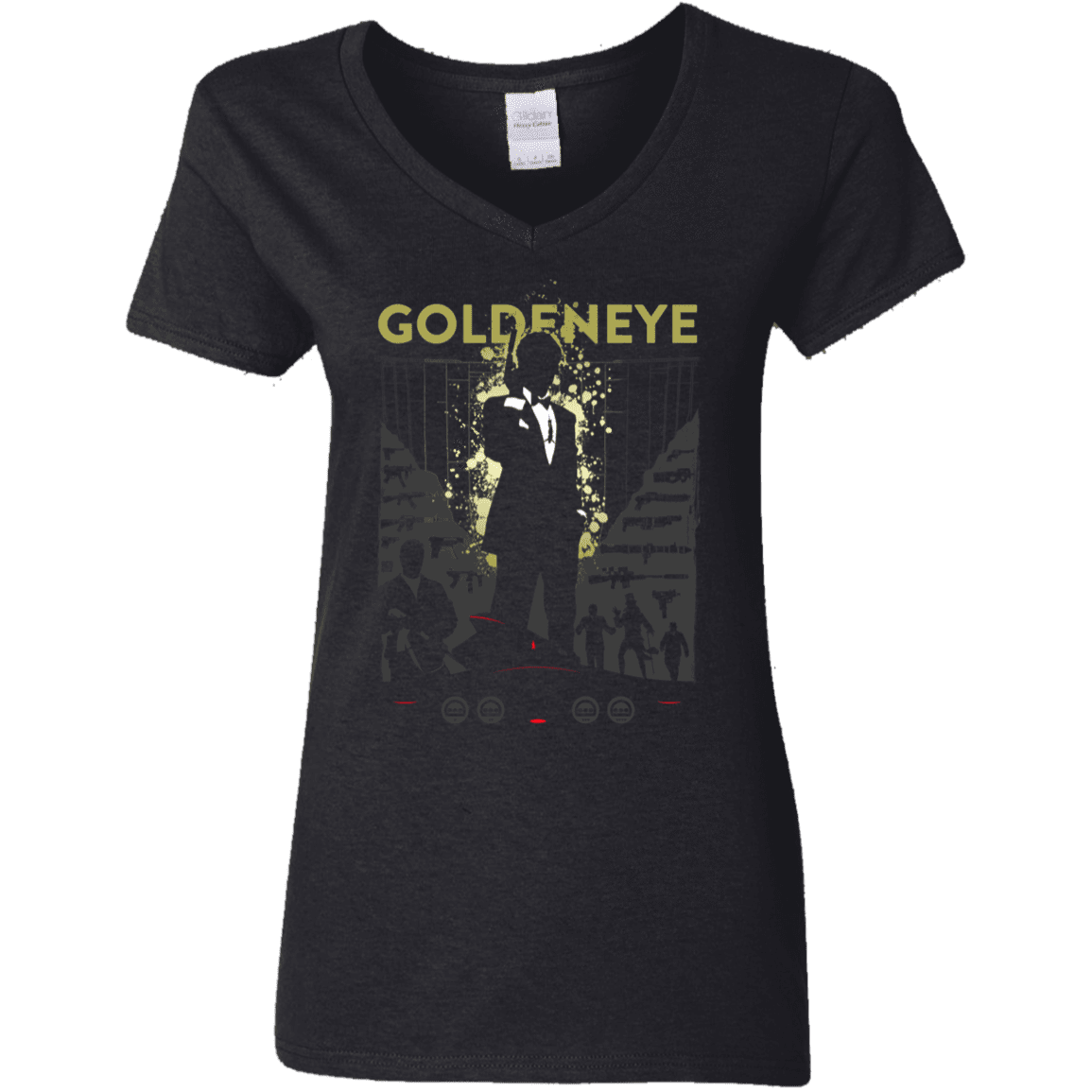 T-Shirts Black / S Goldeneye Women's V-Neck T-Shirt