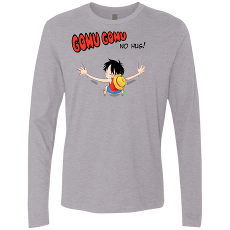 T-Shirts Heather Grey / Small Gomu Gomu no Hug Men's Premium Long Sleeve