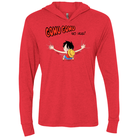 T-Shirts Vintage Red / X-Small Gomu Gomu no Hug Triblend Long Sleeve Hoodie Tee