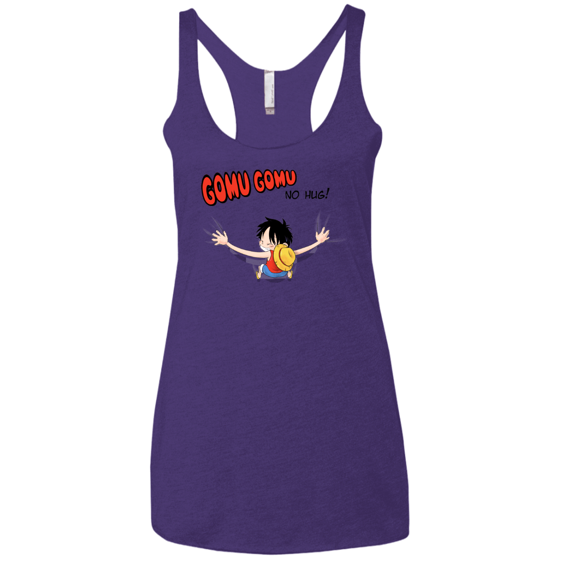 T-Shirts Purple / X-Small Gomu Gomu no Hug Women's Triblend Racerback Tank