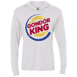 T-Shirts Heather White / X-Small Gondor King Triblend Long Sleeve Hoodie Tee