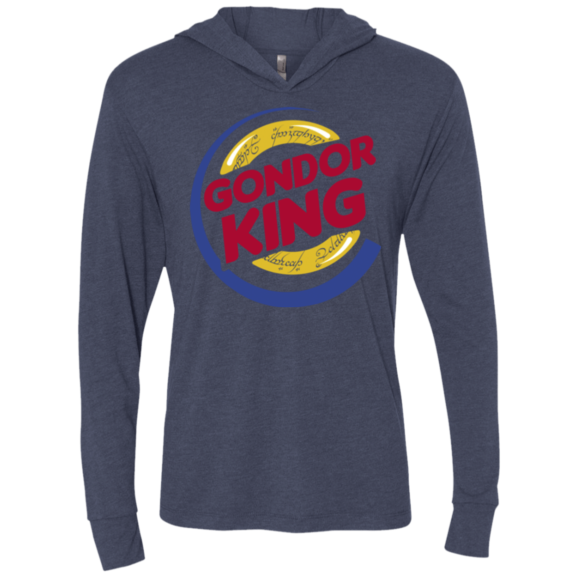 T-Shirts Vintage Navy / X-Small Gondor King Triblend Long Sleeve Hoodie Tee