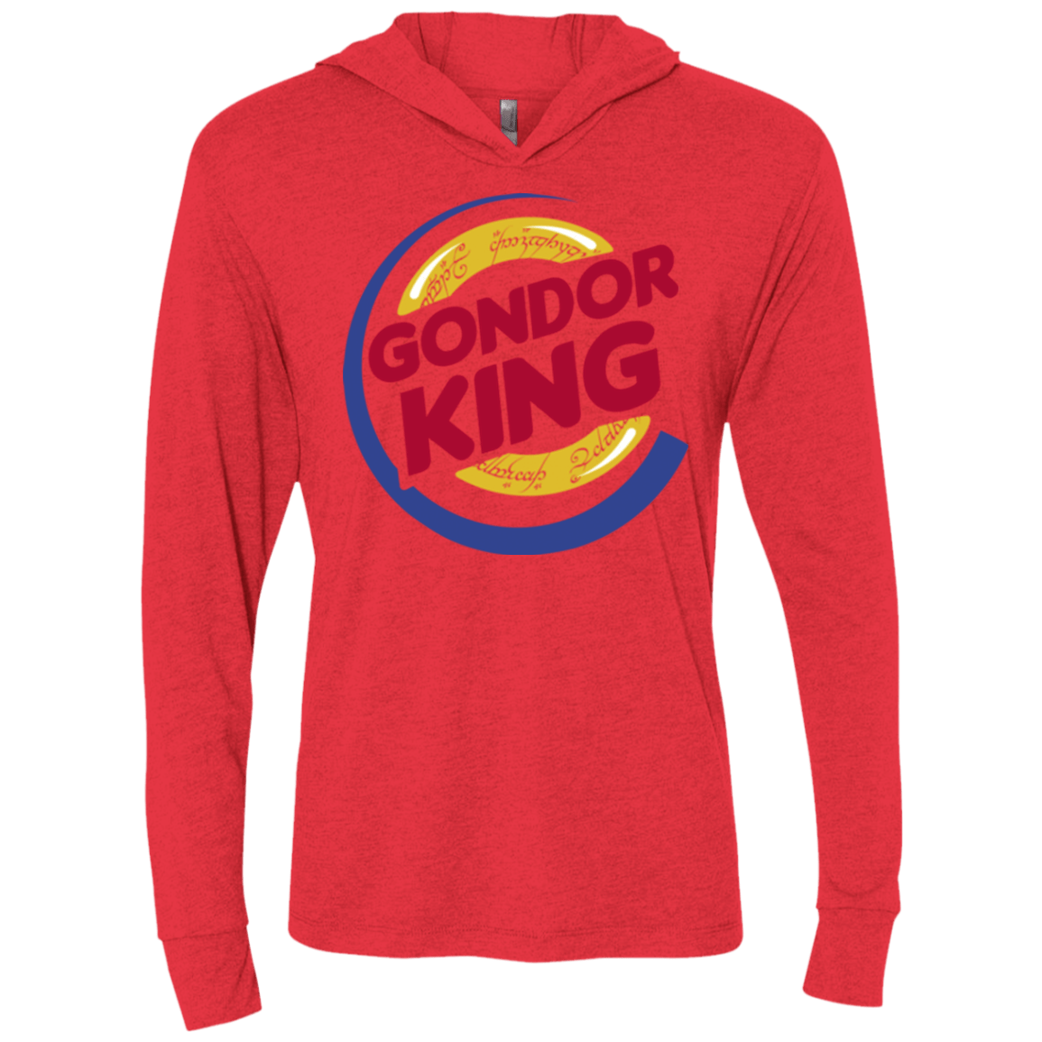 T-Shirts Vintage Red / X-Small Gondor King Triblend Long Sleeve Hoodie Tee