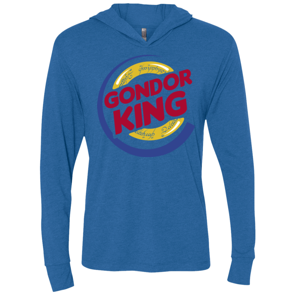 T-Shirts Vintage Royal / X-Small Gondor King Triblend Long Sleeve Hoodie Tee