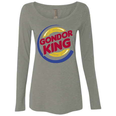 T-Shirts Venetian Grey / Small Gondor King Women's Triblend Long Sleeve Shirt