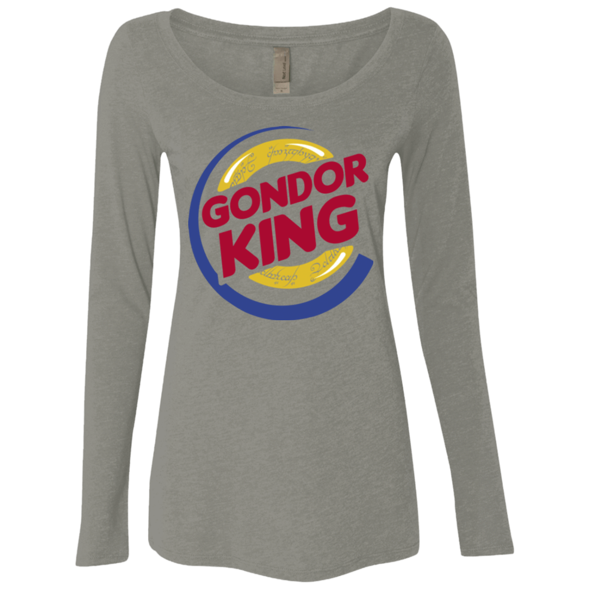 T-Shirts Venetian Grey / Small Gondor King Women's Triblend Long Sleeve Shirt