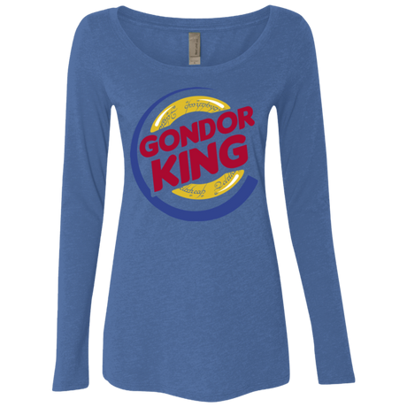 T-Shirts Vintage Royal / Small Gondor King Women's Triblend Long Sleeve Shirt