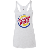 T-Shirts Heather White / X-Small Gondor King Women's Triblend Racerback Tank
