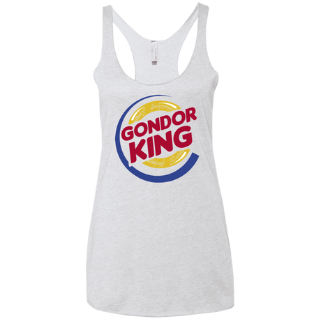 T-Shirts Heather White / X-Small Gondor King Women's Triblend Racerback Tank