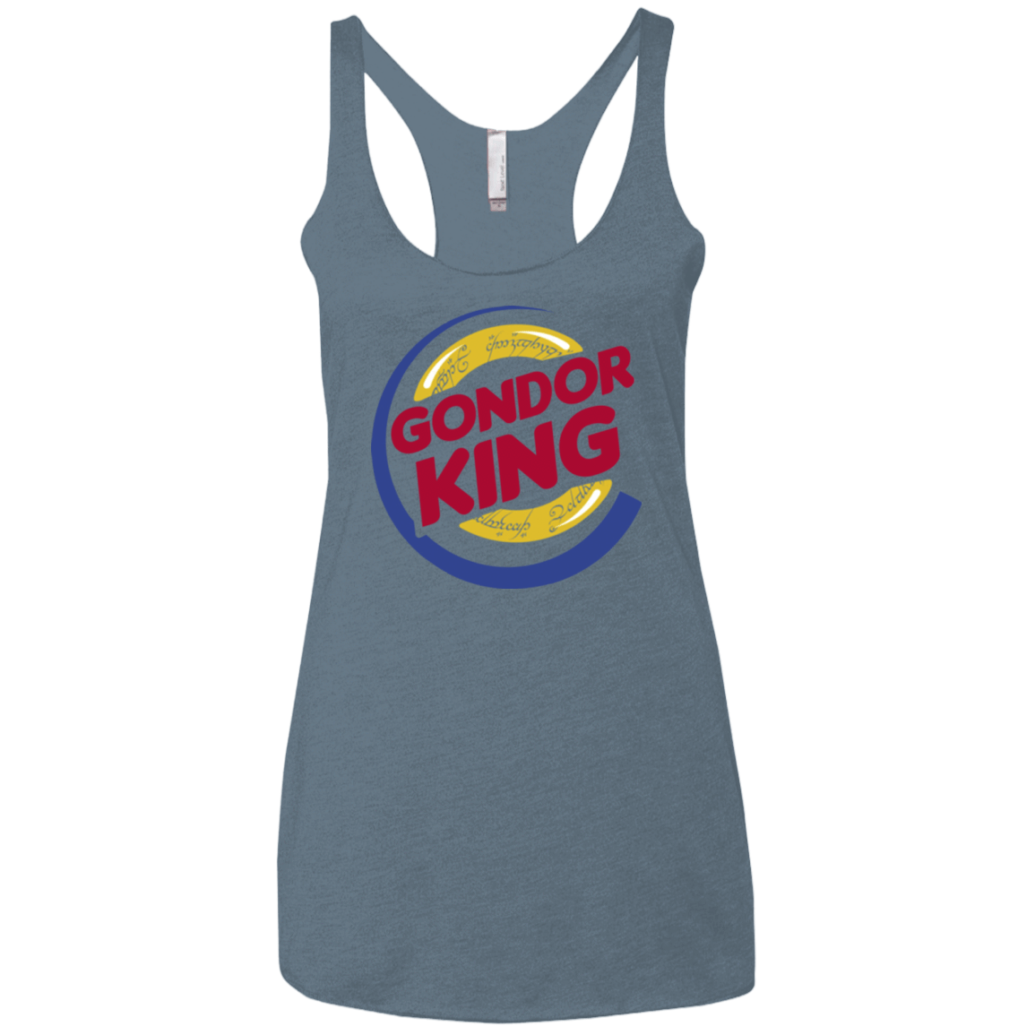T-Shirts Indigo / X-Small Gondor King Women's Triblend Racerback Tank