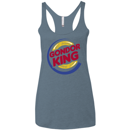 T-Shirts Indigo / X-Small Gondor King Women's Triblend Racerback Tank