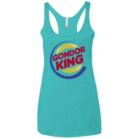 T-Shirts Tahiti Blue / X-Small Gondor King Women's Triblend Racerback Tank