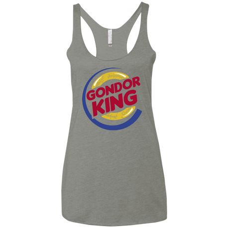 T-Shirts Venetian Grey / X-Small Gondor King Women's Triblend Racerback Tank