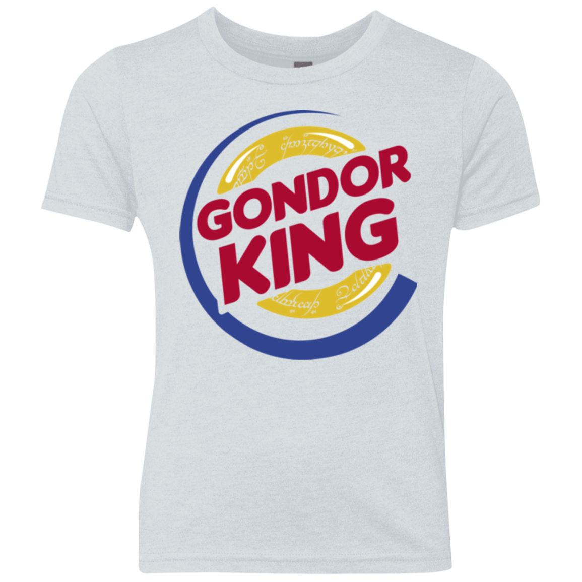 T-Shirts Heather White / YXS Gondor King Youth Triblend T-Shirt