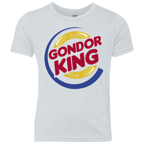 T-Shirts Heather White / YXS Gondor King Youth Triblend T-Shirt