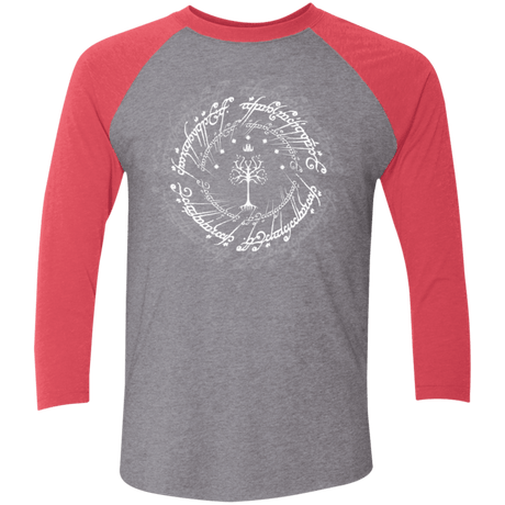 T-Shirts Premium Heather/ Vintage Red / X-Small Gondor Men's Triblend 3/4 Sleeve