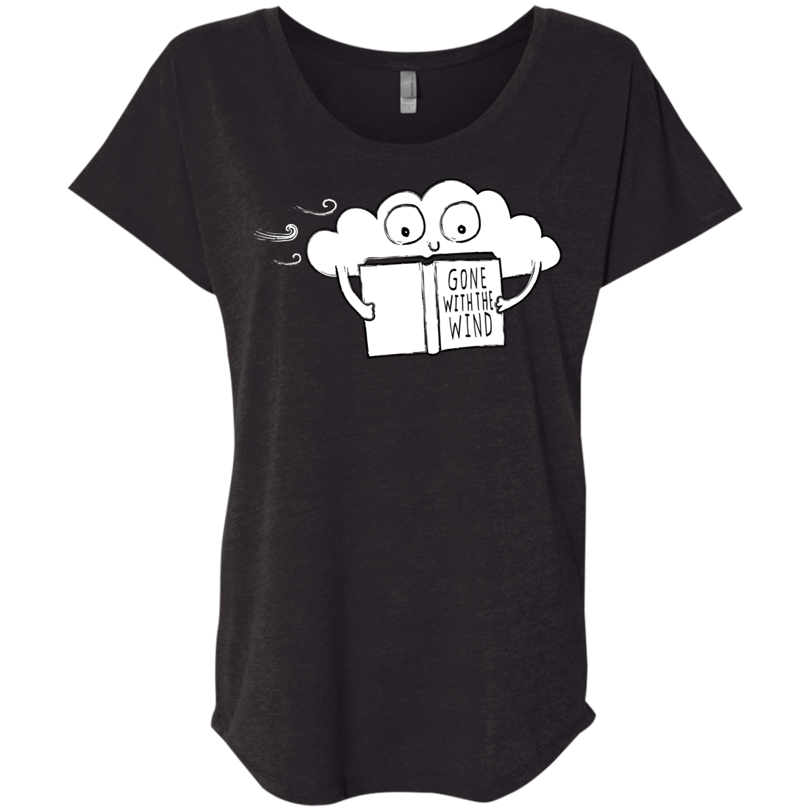 T-Shirts Vintage Black / X-Small Gone with the Wind Triblend Dolman Sleeve