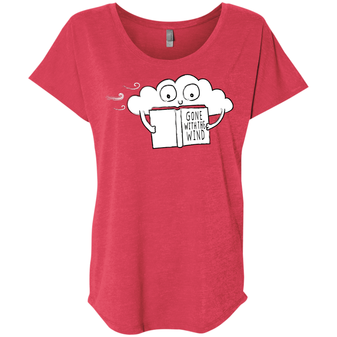 T-Shirts Vintage Red / X-Small Gone with the Wind Triblend Dolman Sleeve