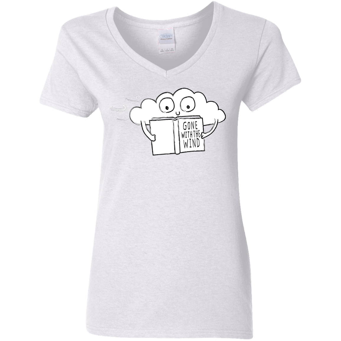 T-Shirts White / S Gone with the Wind Women's V-Neck T-Shirt