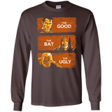 T-Shirts Dark Chocolate / S Good, Bat, Ugly Men's Long Sleeve T-Shirt