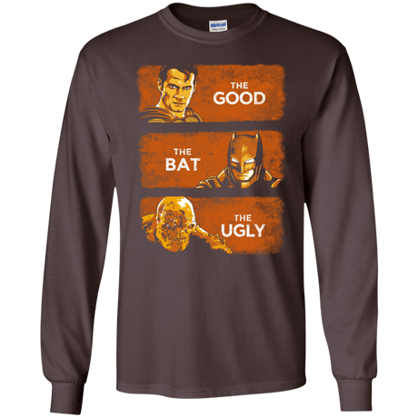 T-Shirts Dark Chocolate / S Good, Bat, Ugly Men's Long Sleeve T-Shirt