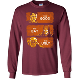 T-Shirts Maroon / S Good, Bat, Ugly Men's Long Sleeve T-Shirt