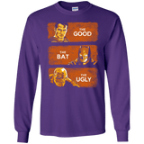 T-Shirts Purple / S Good, Bat, Ugly Men's Long Sleeve T-Shirt