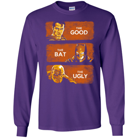 T-Shirts Purple / S Good, Bat, Ugly Men's Long Sleeve T-Shirt