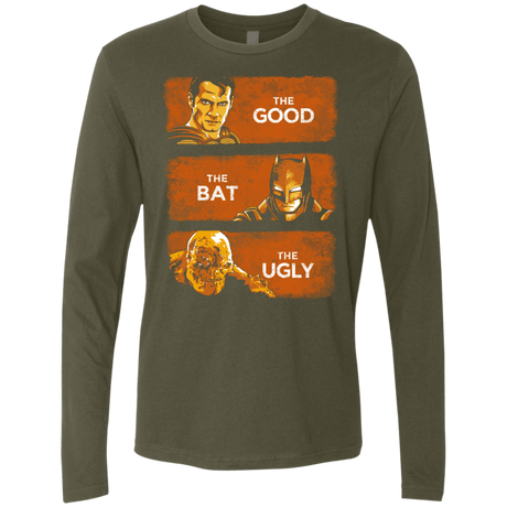 T-Shirts Military Green / S Good, Bat, Ugly Men's Premium Long Sleeve