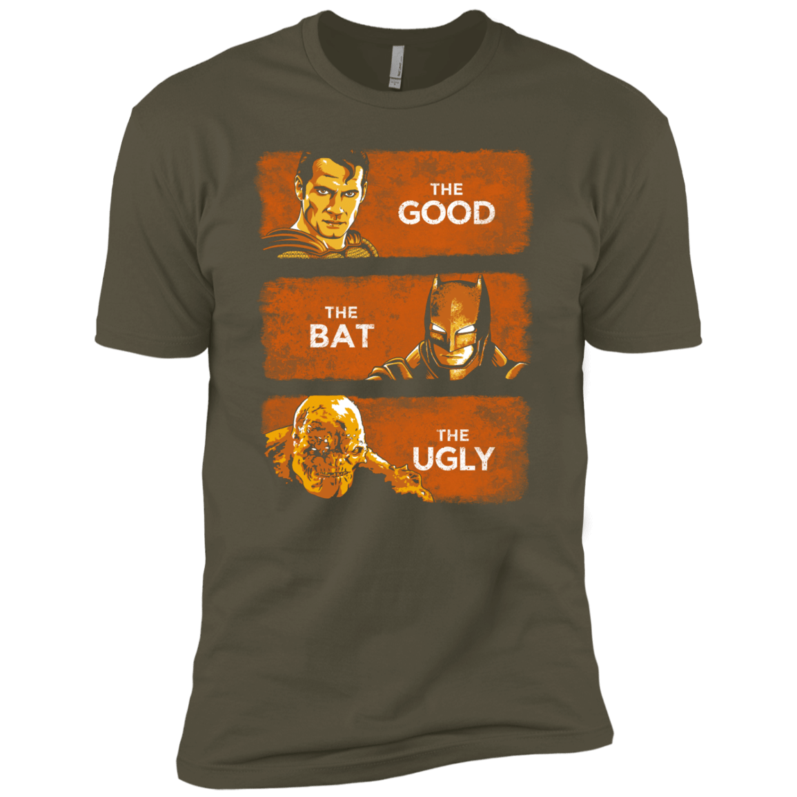 T-Shirts Military Green / X-Small Good, Bat, Ugly Men's Premium T-Shirt