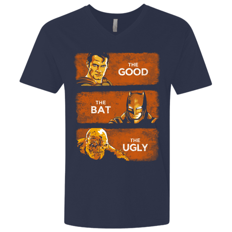 T-Shirts Midnight Navy / X-Small Good, Bat, Ugly Men's Premium V-Neck