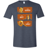 T-Shirts Heather Navy / S Good, Bat, Ugly Men's Semi-Fitted Softstyle