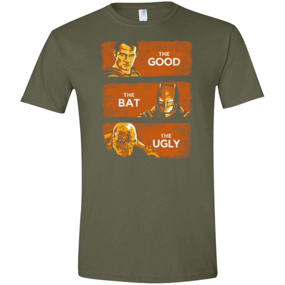 T-Shirts Military Green / S Good, Bat, Ugly Men's Semi-Fitted Softstyle