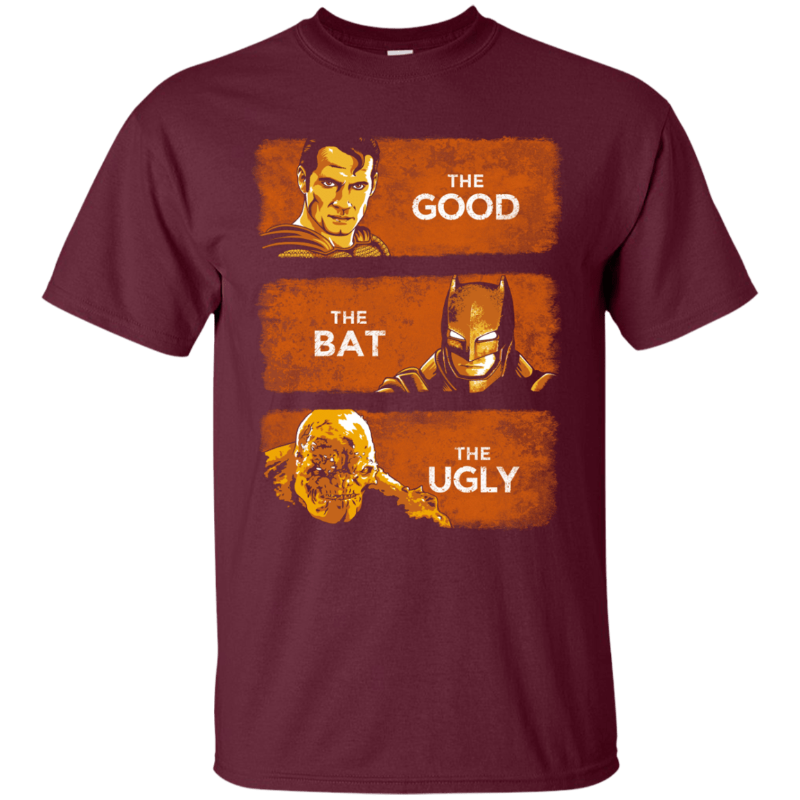 T-Shirts Maroon / S Good, Bat, Ugly T-Shirt