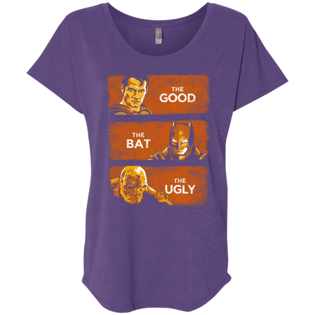 T-Shirts Purple Rush / X-Small Good, Bat, Ugly Triblend Dolman Sleeve