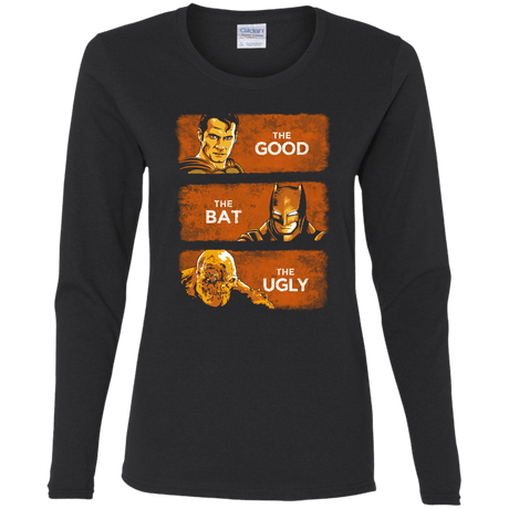 T-Shirts Black / S Good, Bat, Ugly Women's Long Sleeve T-Shirt