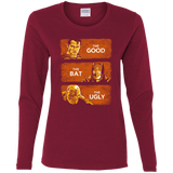 T-Shirts Cardinal / S Good, Bat, Ugly Women's Long Sleeve T-Shirt